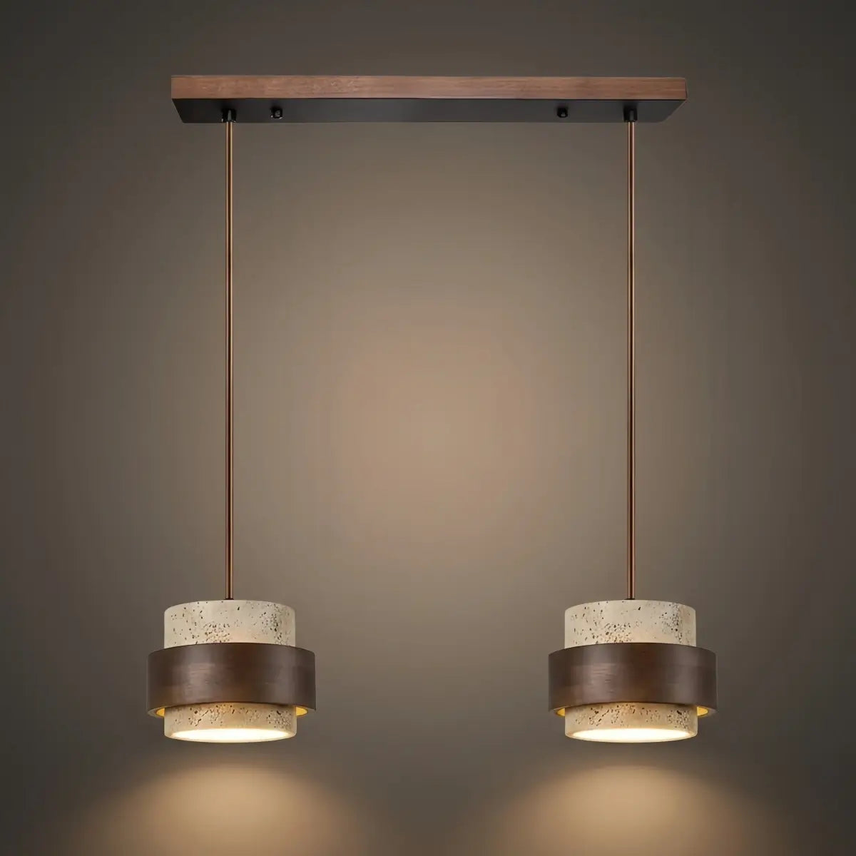 Strata Modern Travertine Pendant Light
